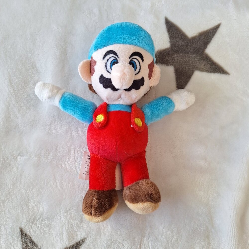 Super Mario Bros Stuffed Plush Ice Mario Good Stuff 2020 Nintendo‎ 6 inches